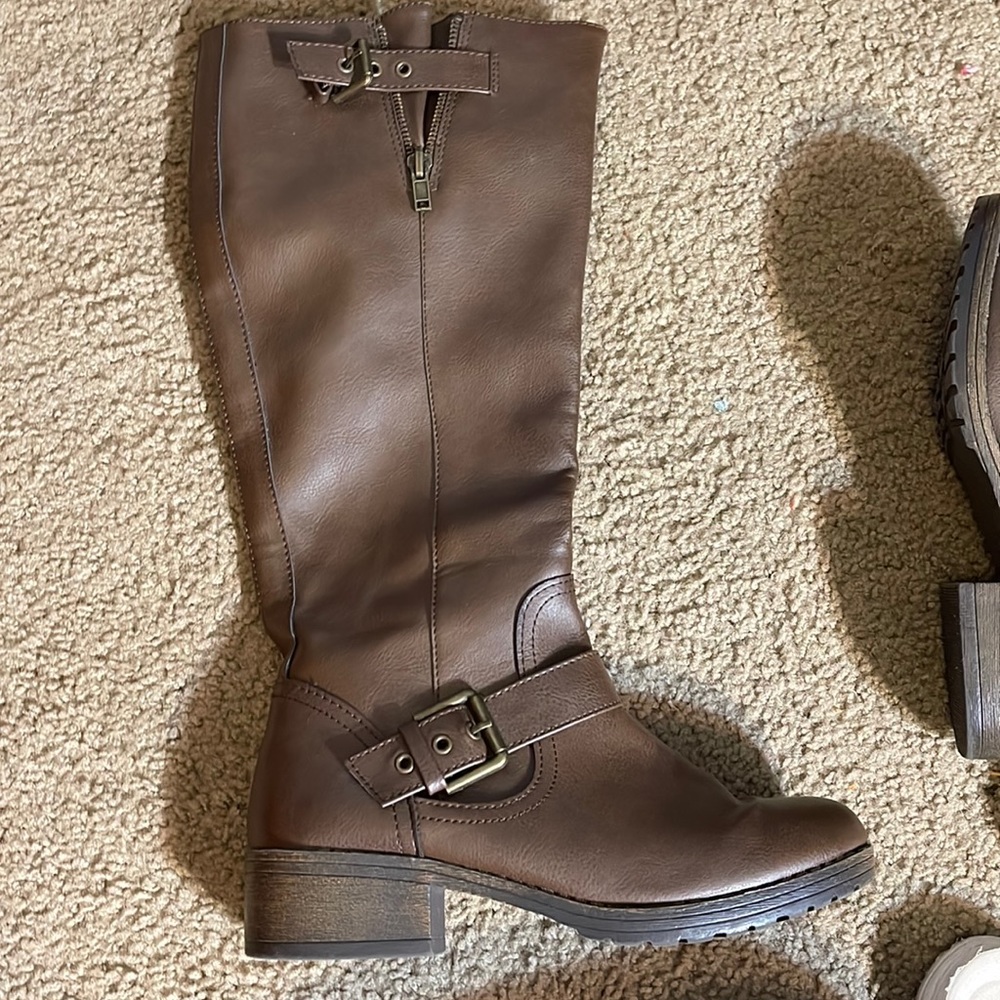 Tall brown boots